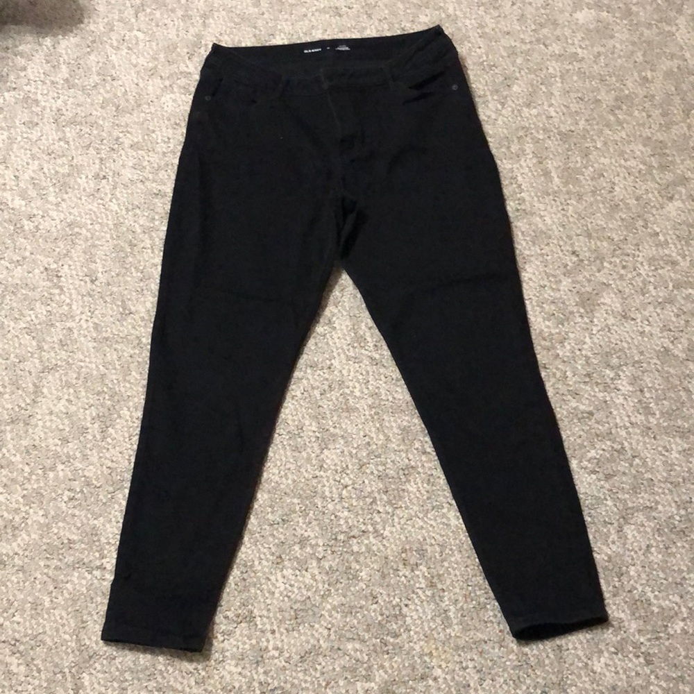 Old Navy Rockstar Super Skinny Black Jeans Size 18 Tall